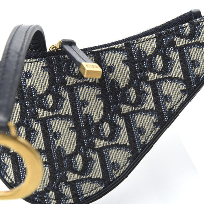 Christian Dior Oblique Saddle Coin Purse Blue 9 of 10