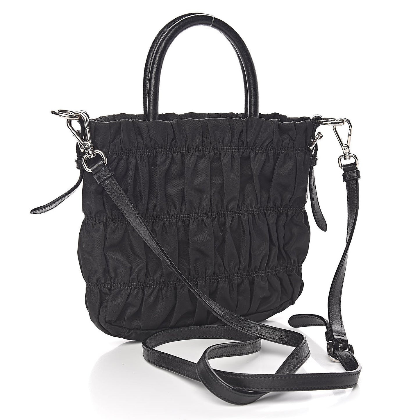 Tessuto Nylon Gaufre Tote Black