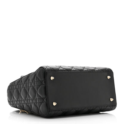 Christian Dior Lambskin Cannage Medium Lady Dior Black 4 of 10