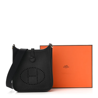 Hermes Taurillon Clemence Evelyne TPM Black 10 of 10