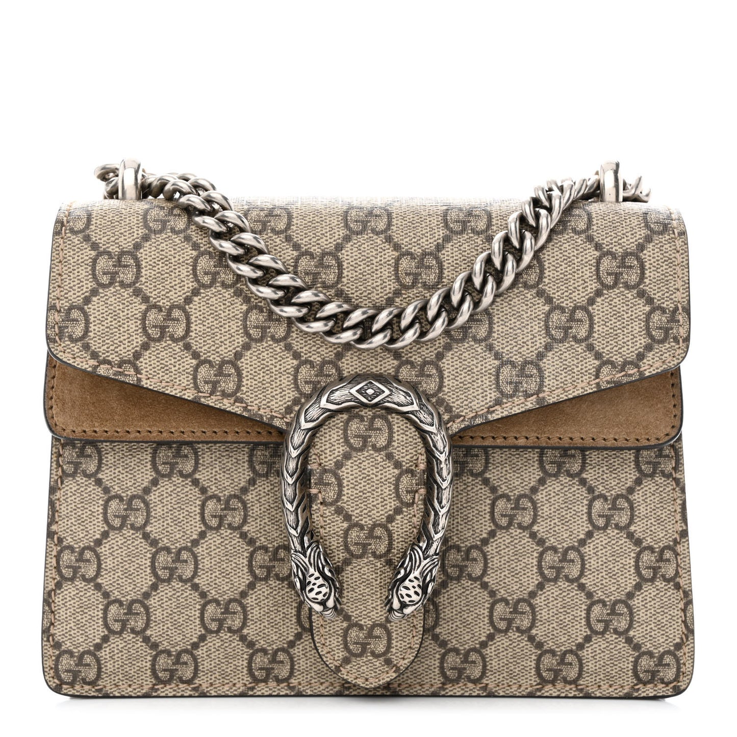 GG Supreme Monogram Mini Dionysus Shoulder Bag Taupe