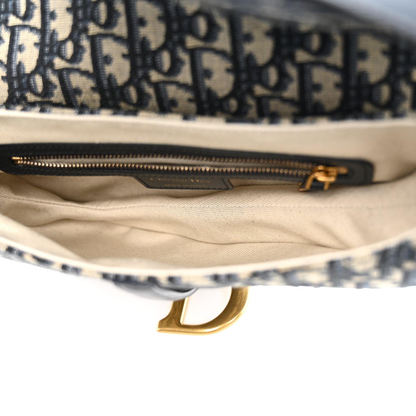 Oblique Saddle Bag With Strap Blue