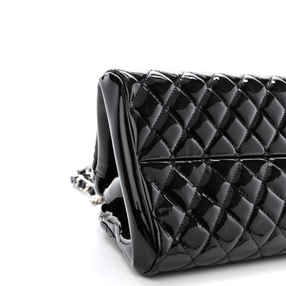 Chanel Patent Quilted Medium Just Mademoiselle Bowling Bag Black 9 of 10