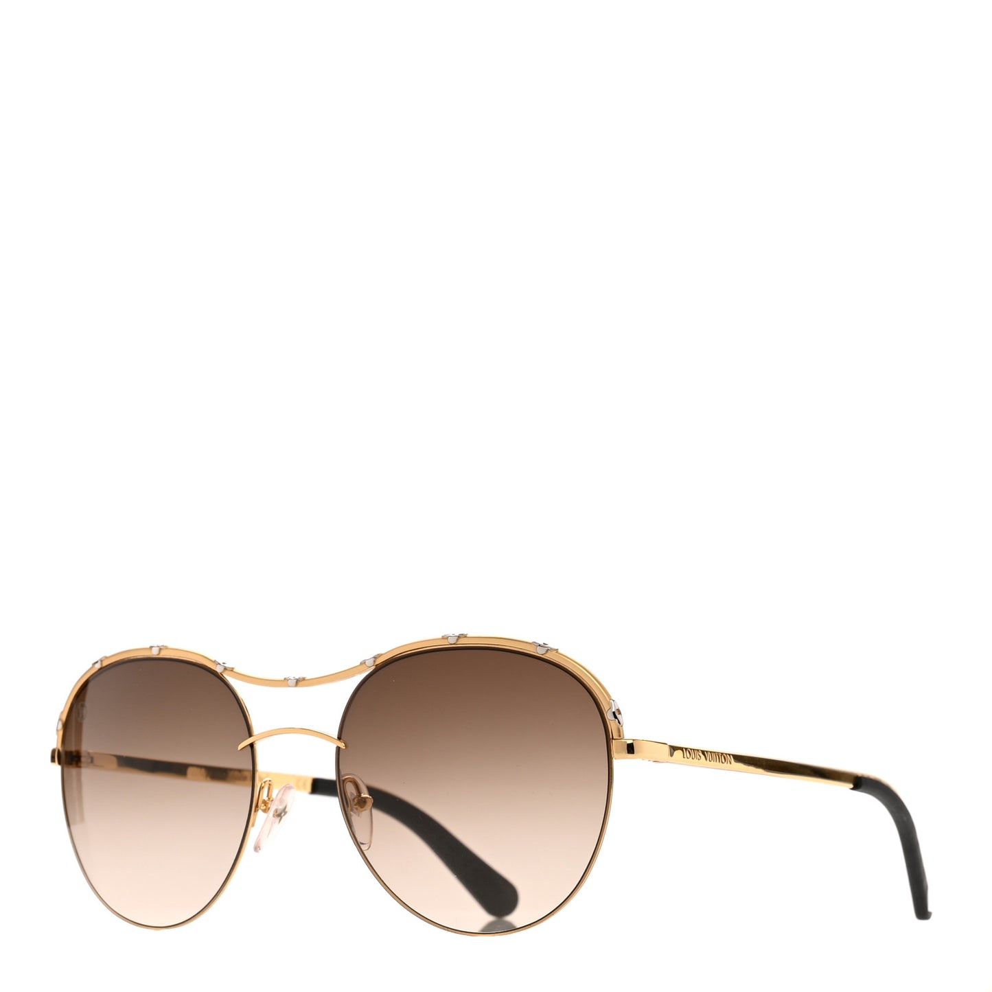 Monogram Diabolo Menthe Aviator Sunglasses Z1151W Brown