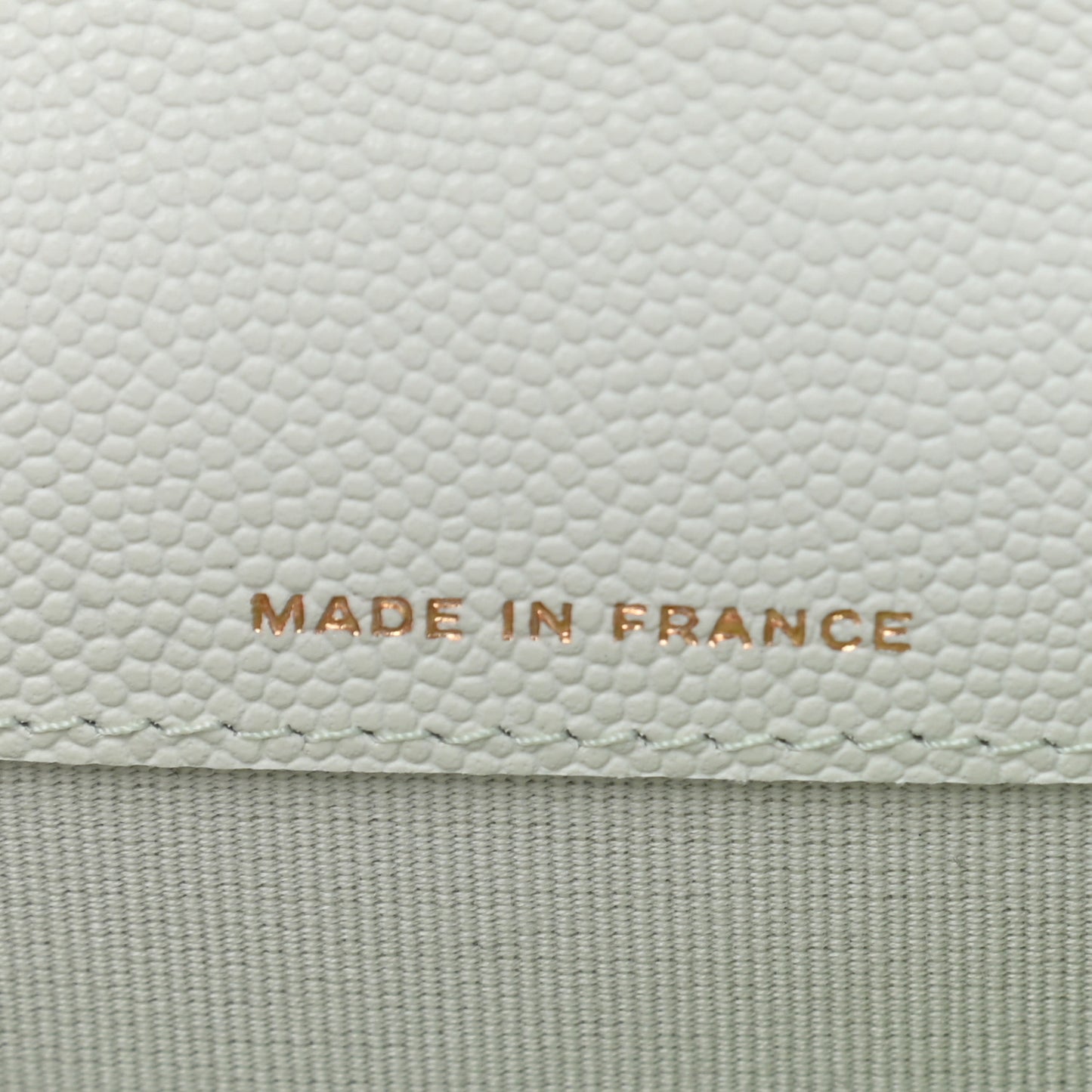 Caviar Quilted Flap Card Holder Wallet Light Green