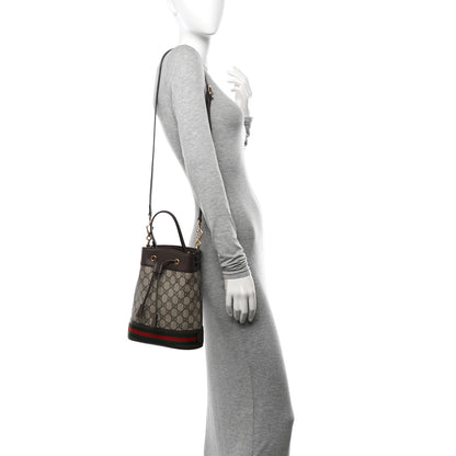 Gucci GG Supreme Monogram Web Small Ophidia Bucket Bag Brown 2 of 12