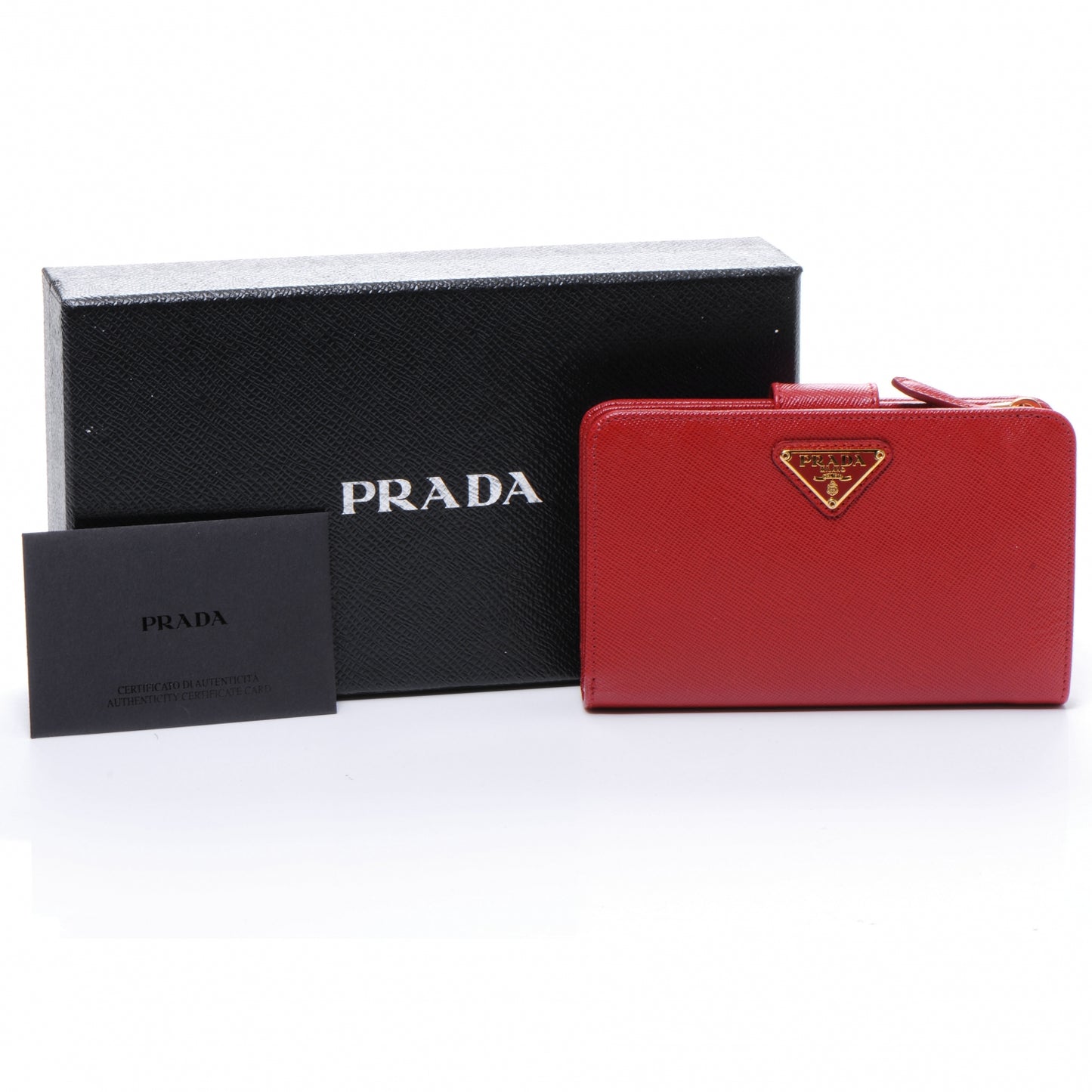 Saffiano Compact Wallet Fuoco