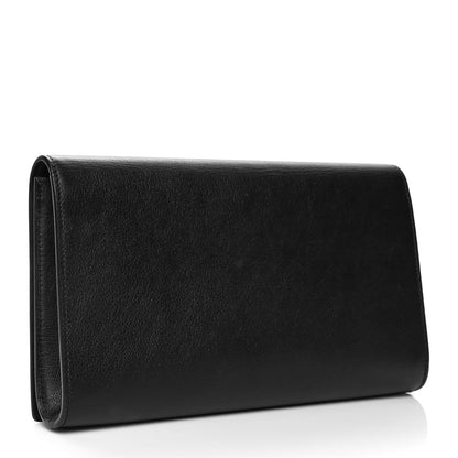 Saint Laurent Calfskin Monogram Large Belle De Jour Clutch Black 2 of 9