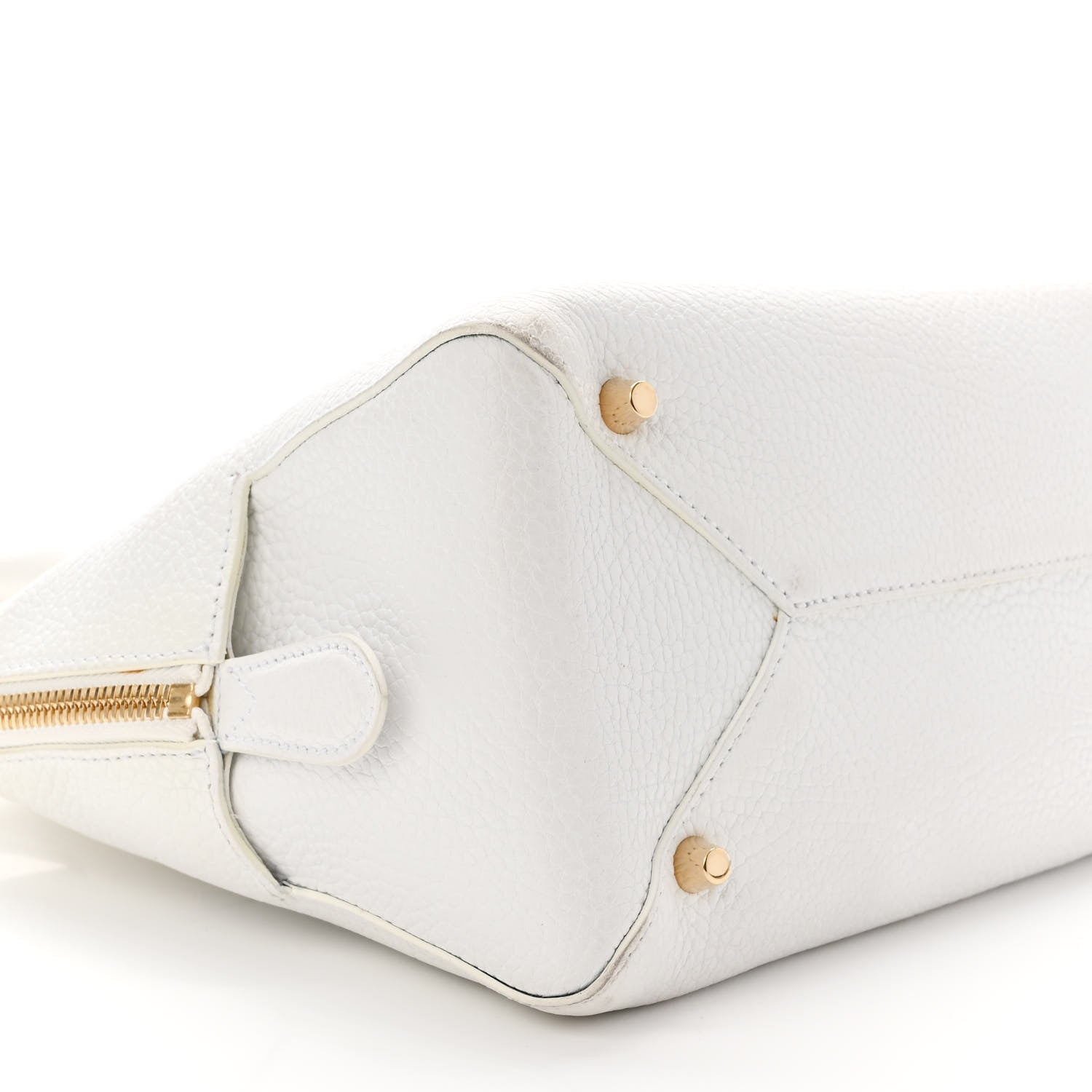 Burberry London Grainy Calfskin Small Greenwood Bowling Bag White 9 of 12
