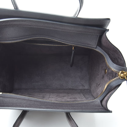Celine Drummed Calfskin Micro Luggage Dark Taupe 5 of 9