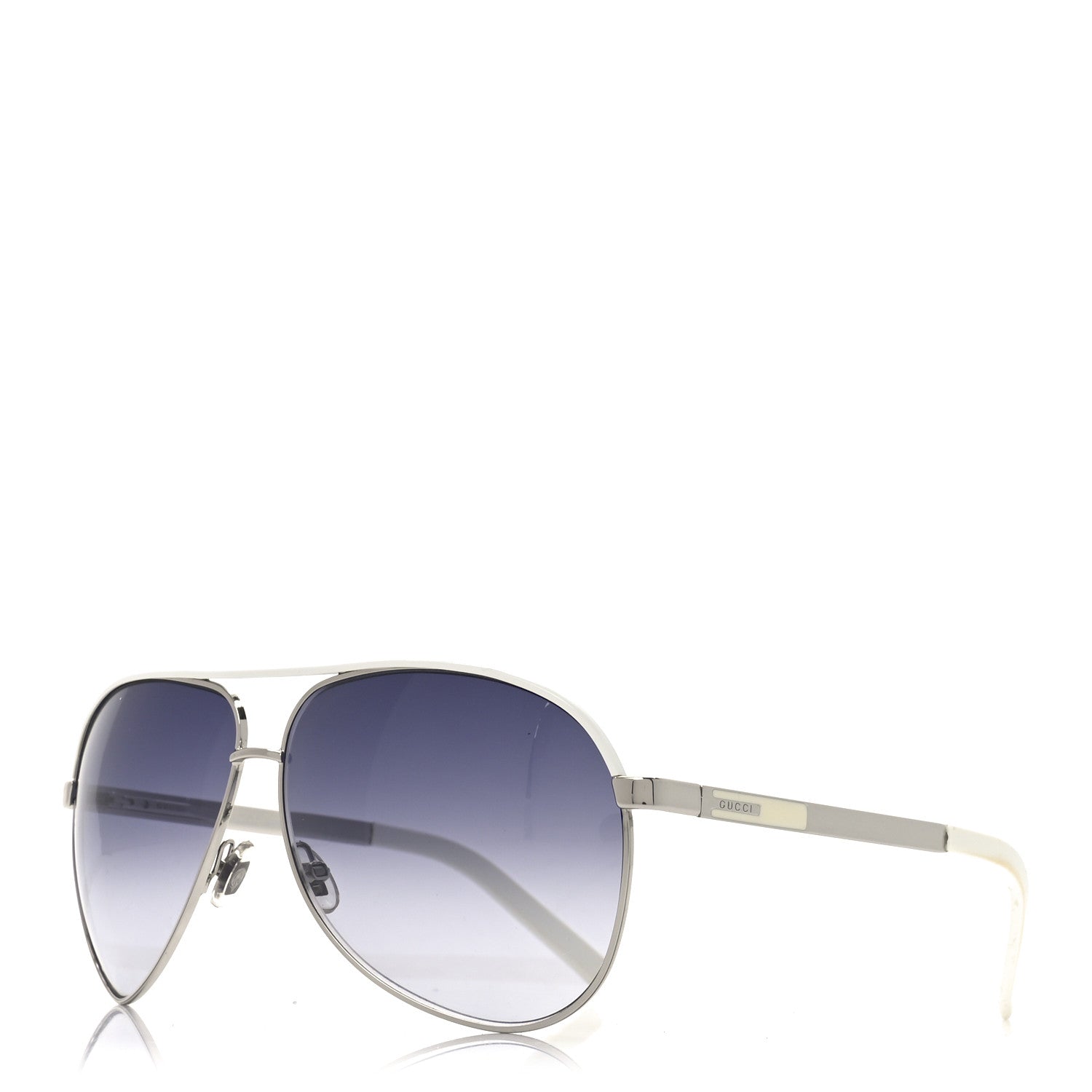 Gucci Aviator Sunglasses GG 1827/S White Silver 1 of 7