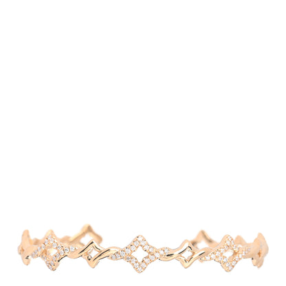 David Yurman 18K Yellow Gold Pave Diamond Venetian Quatrefoil Single Row Cuff Bracelet 1 of 4