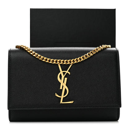 Saint Laurent Grain De Poudre Small Monogram Kate Satchel Black 10 of 10