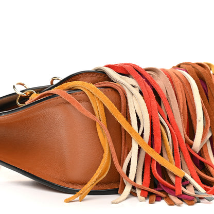 Chloe Calfskin Small Hudson Fringe Shoulder Bag Caramel 7 of 9