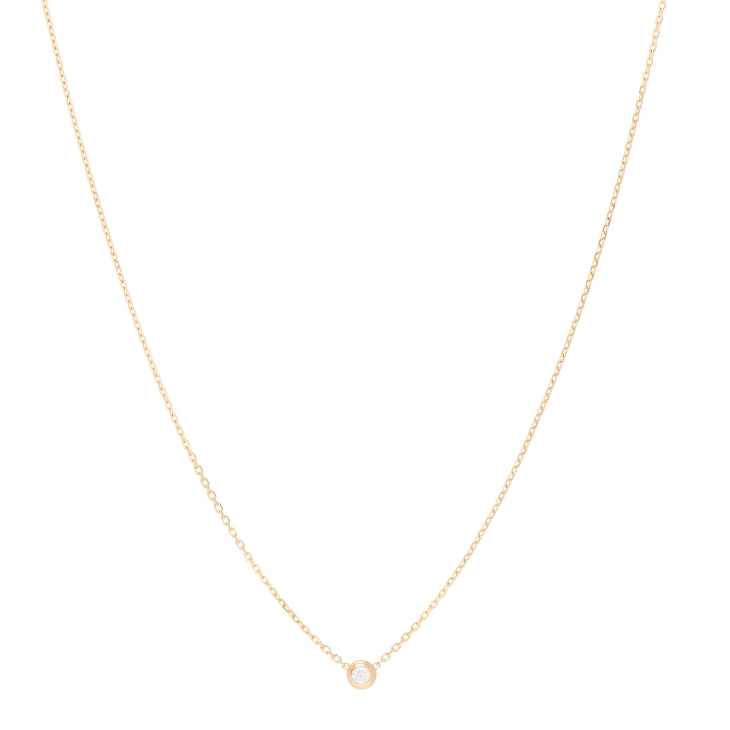 18K Yellow Gold Diamond XS D'Amour Pendant Necklace
