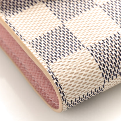 Louis Vuitton Damier Azur Victorine Wallet Rose Ballerine 7 of 9