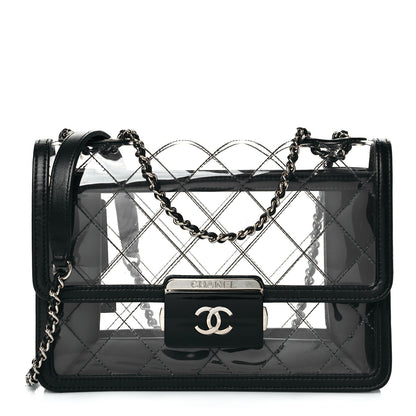 Chanel PVC Lambskin Quilted Mini Beauty Lock Flap Black 1 of 10