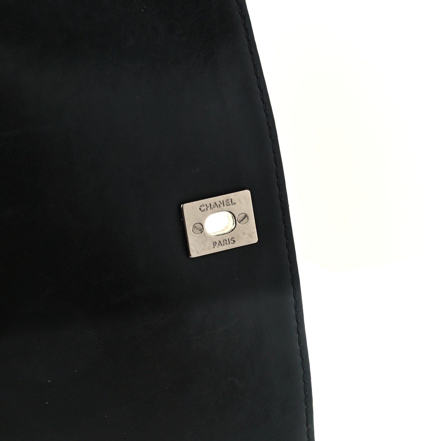 Vinyl Quilted In the Business Flap Bag Black