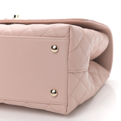 Chanel Caviar Quilted Small Coco Handle Flap Light Pink 10 of 11