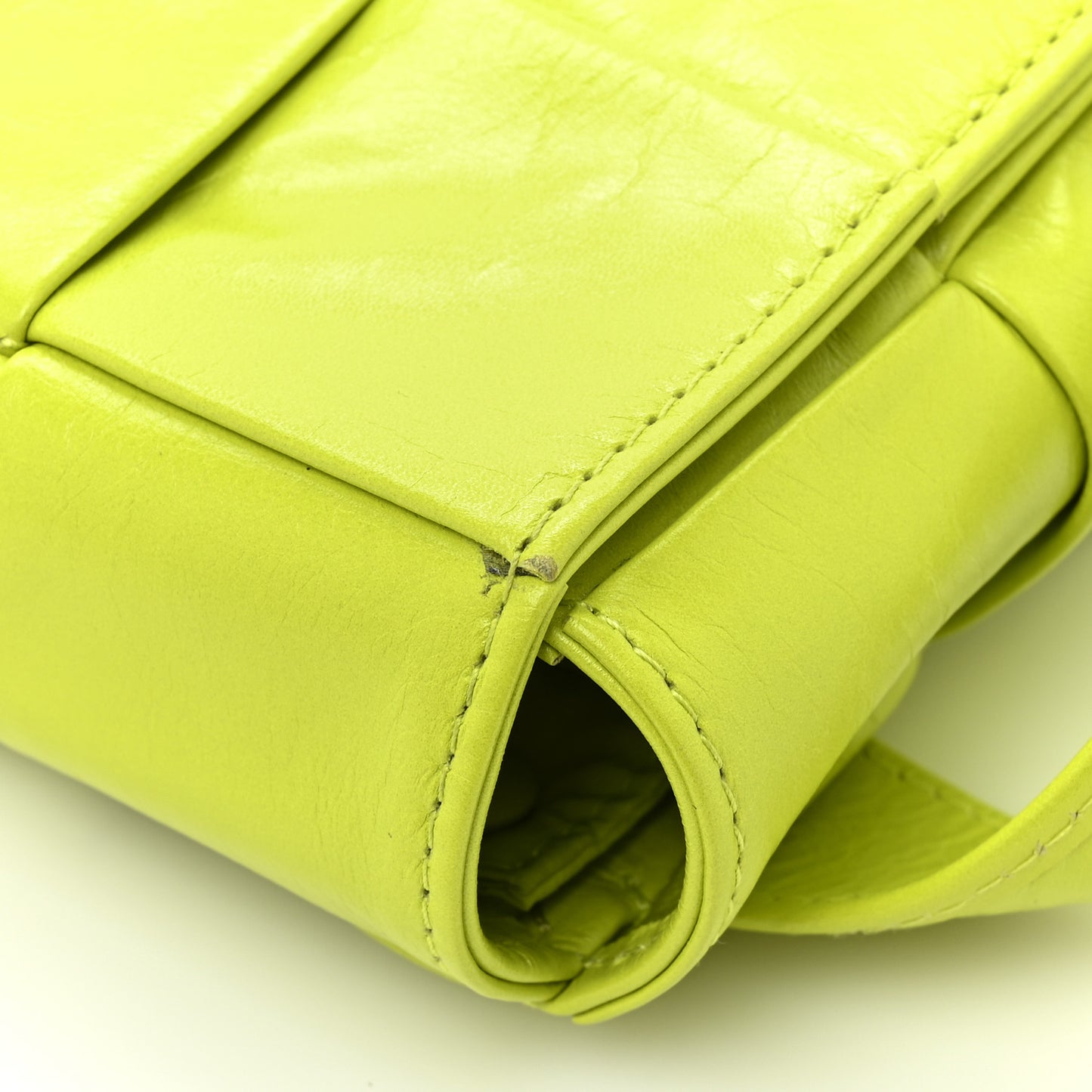 Paper Calfskin Intreccio Cassette Belt Bag Kiwi