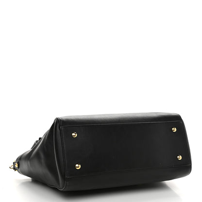 Versace Calfskin Medusa Coin Tote Black 4 of 8