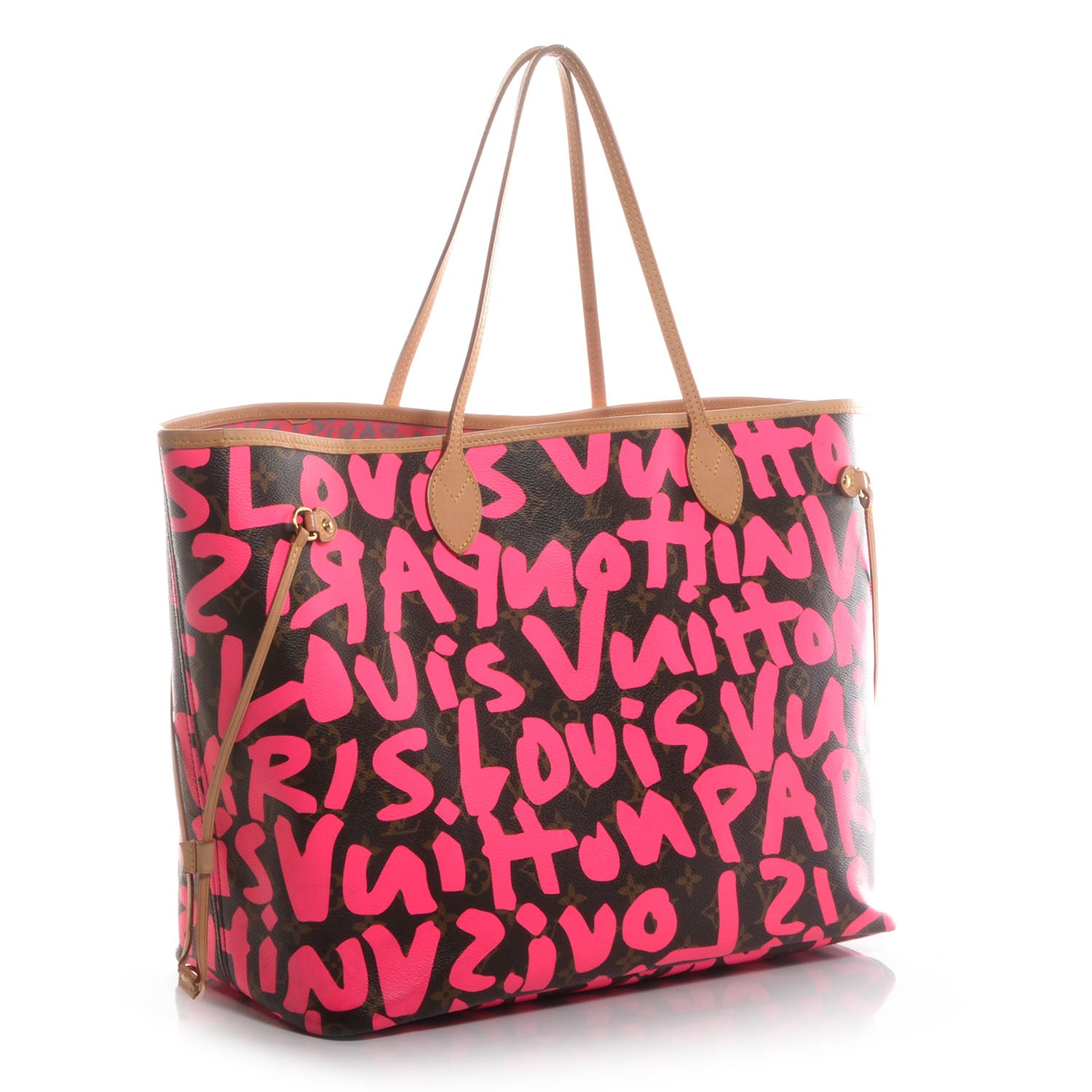 Louis Vuitton Monogram Graffiti Neverfull GM Fuchsia 3 of 8