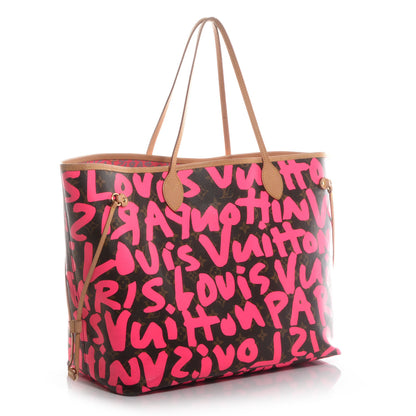Louis Vuitton Monogram Graffiti Neverfull GM Fuchsia 3 of 8