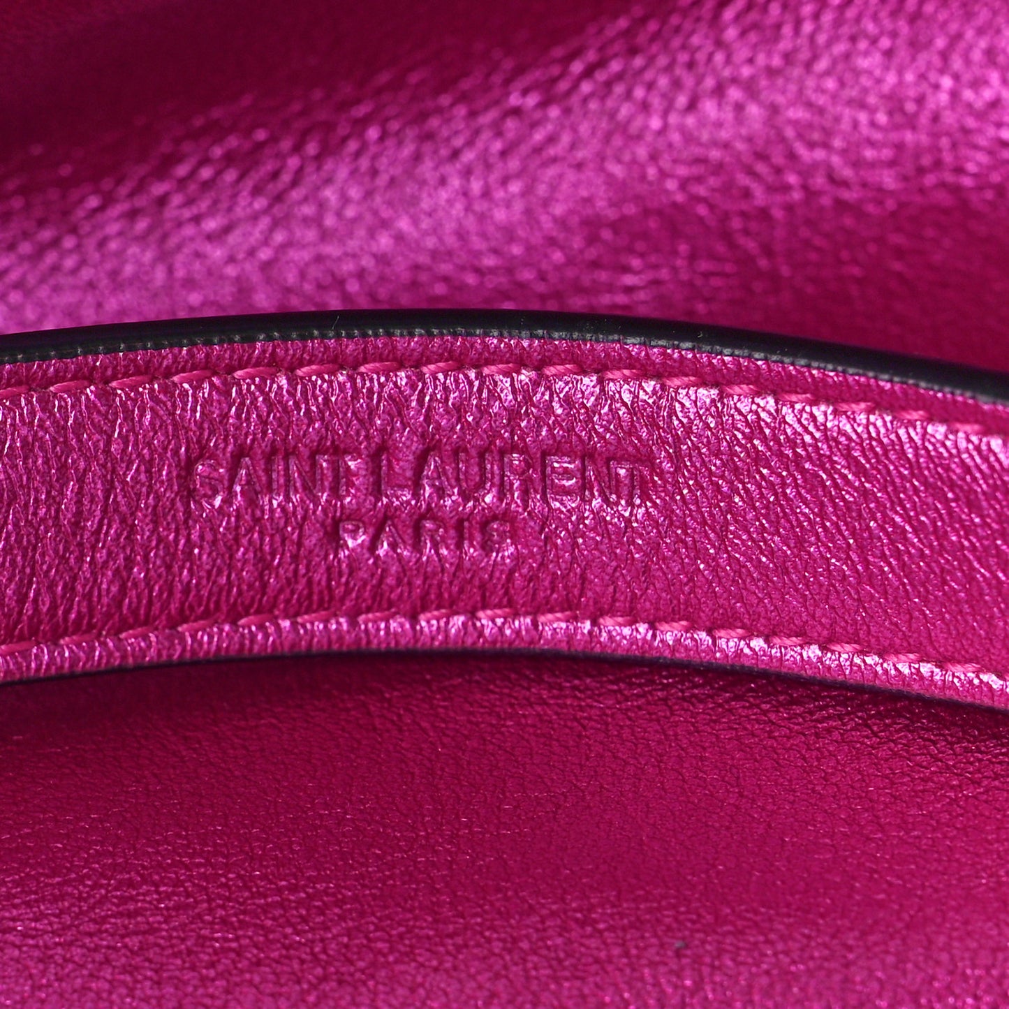 Lambskin Teddy Drawstring Bag Fuchsia