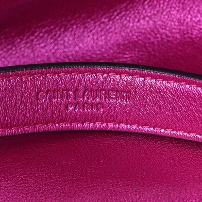 Saint Laurent Lambskin Teddy Drawstring Bag Fuchsia 9 of 13