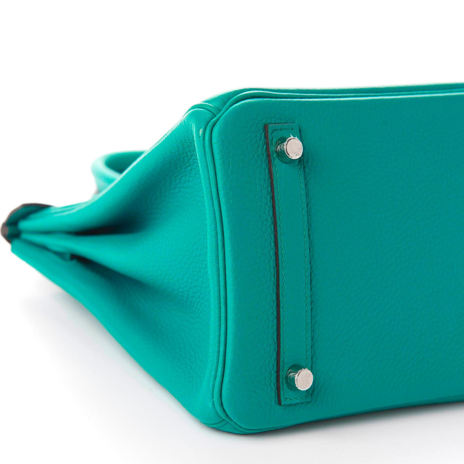Hermes Taurillon Clemence Birkin 30 Bleu Paon 6 of 18