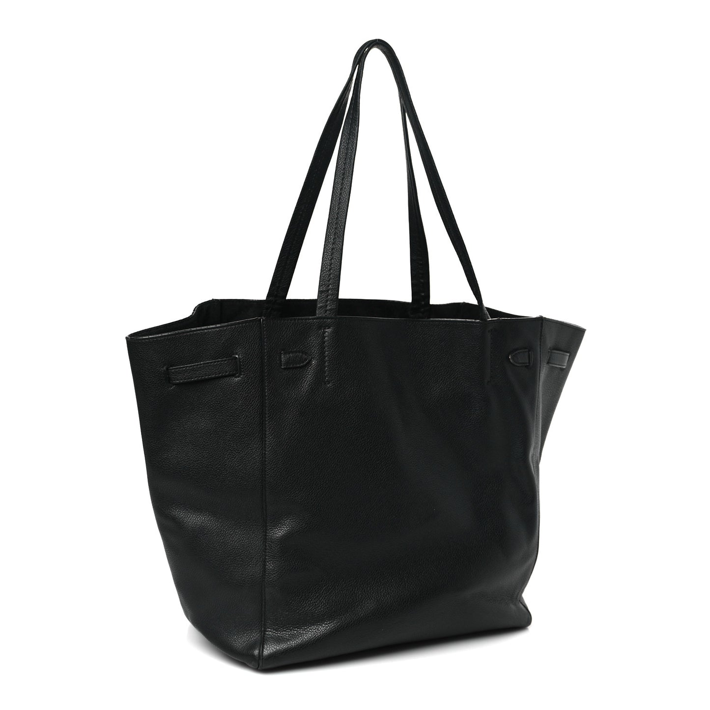 Soft Grained Calfskin Small Belt Cabas Phantom Black