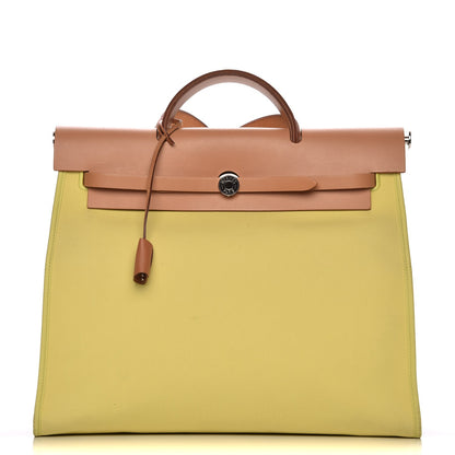 Hermes Toile Vache Hunter Herbag Zip 39 MM Soufre 1 of 8