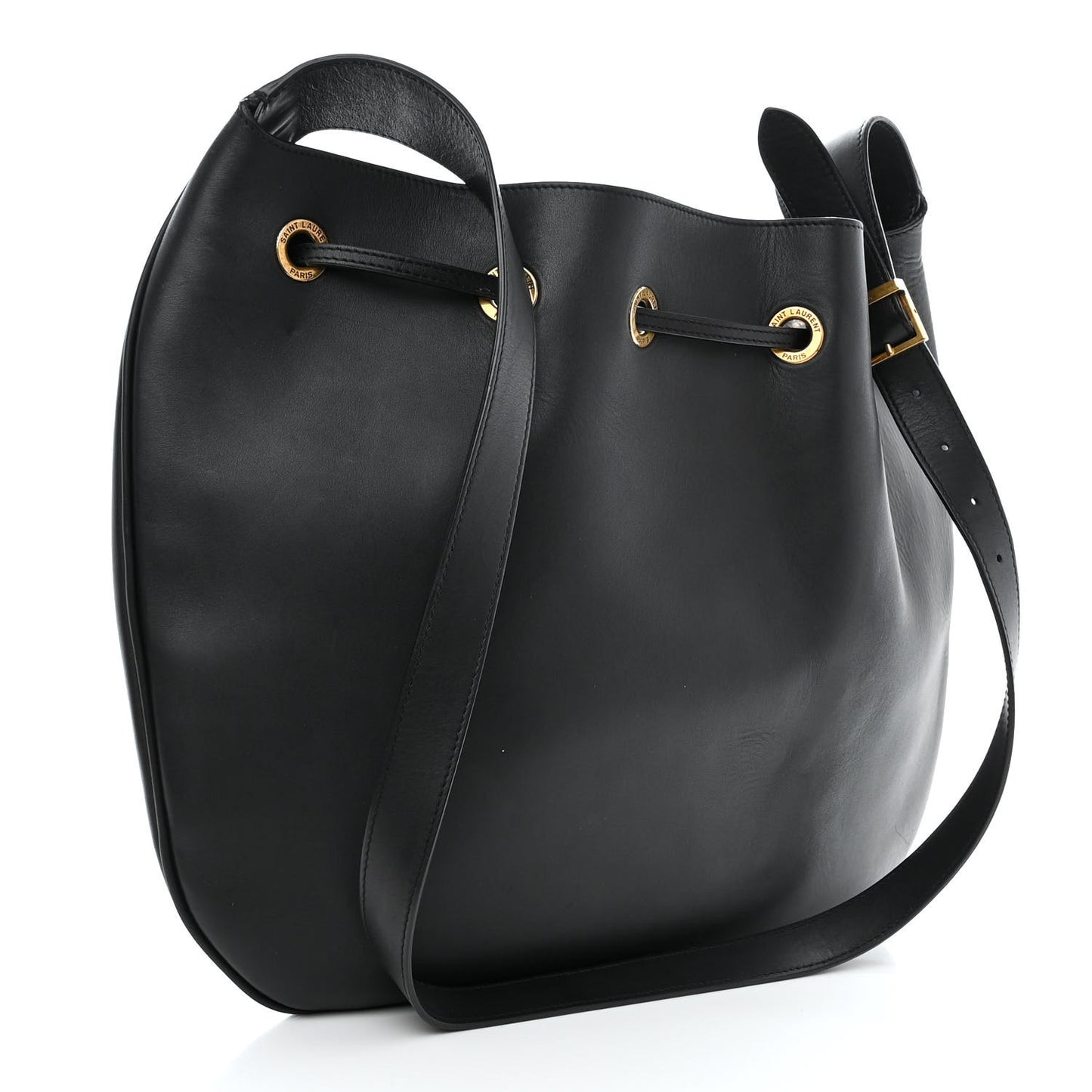 Smooth Calfskin Paris VII Large Flat Hobo Black
