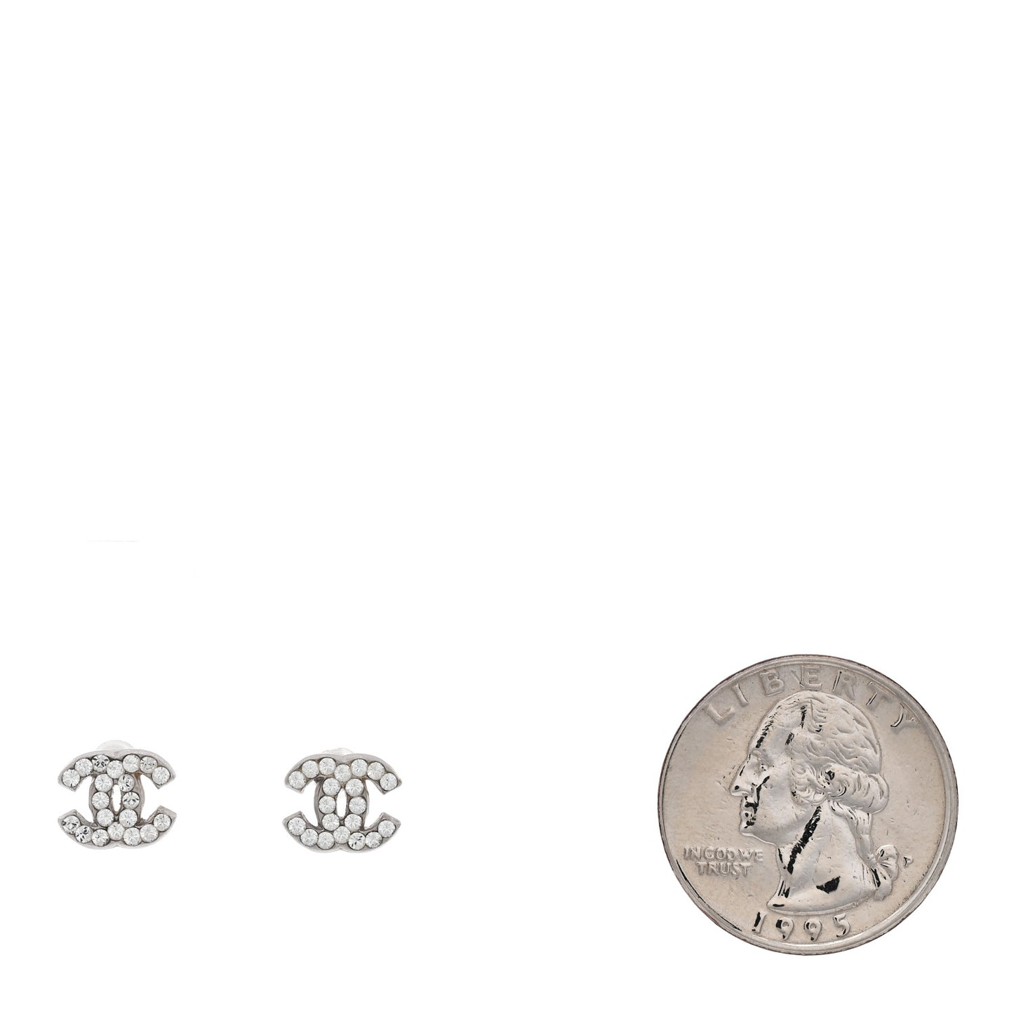 Crystal Mini Timeless CC Earrings Silver