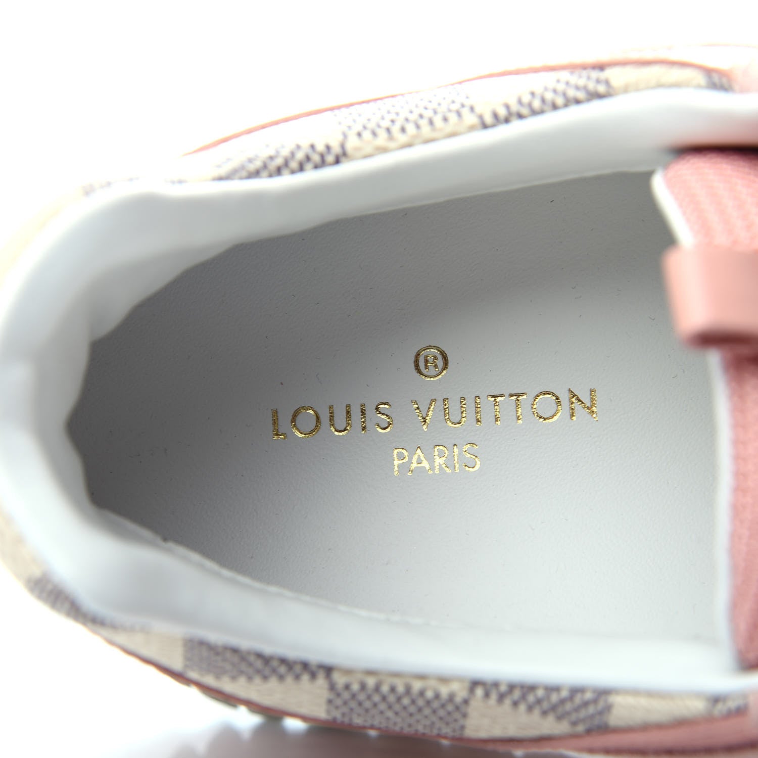 Louis Vuitton Suede Damier Azur Run Away Sneakers 38.5 Pink 8 of 10