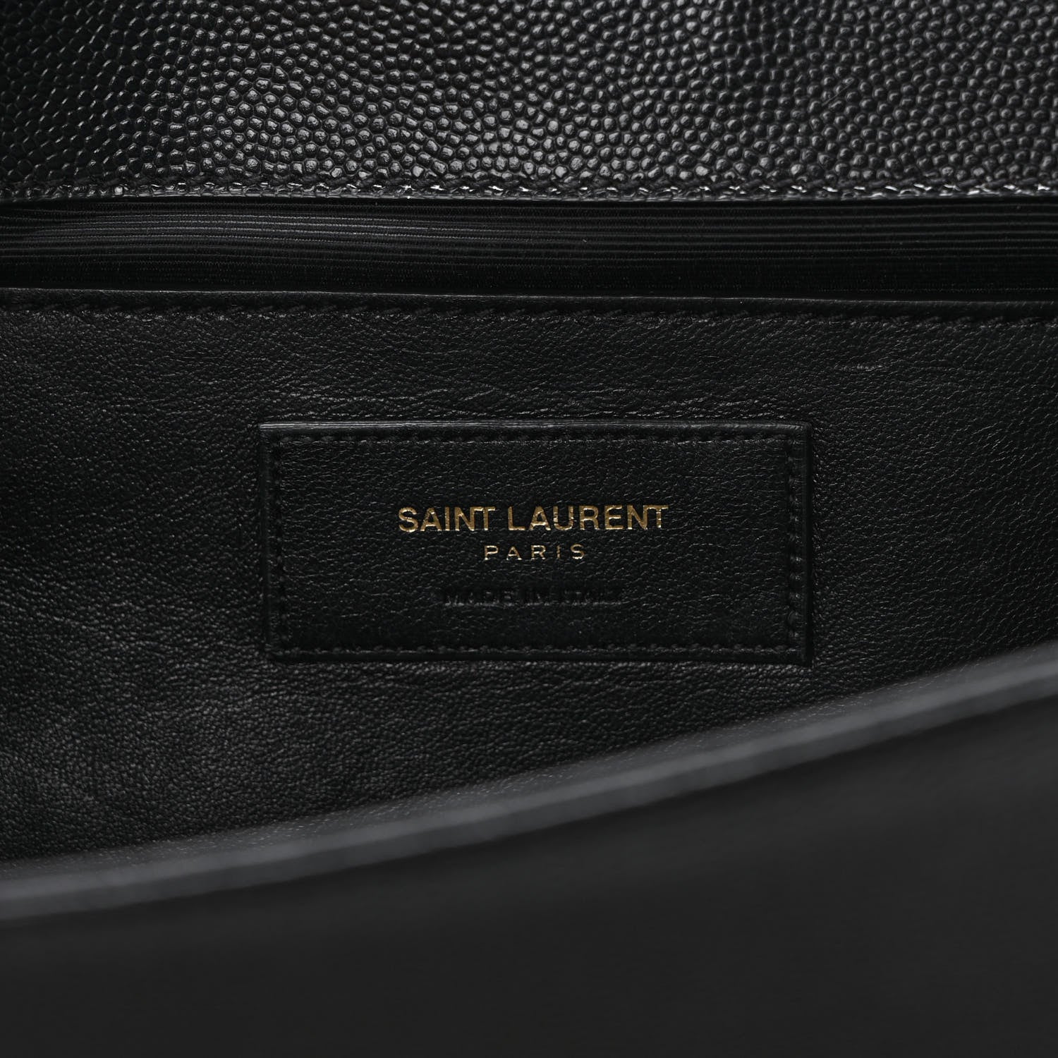 Saint Laurent Grain De Poudre Monogram Cassandre Clutch Black 6 of 7