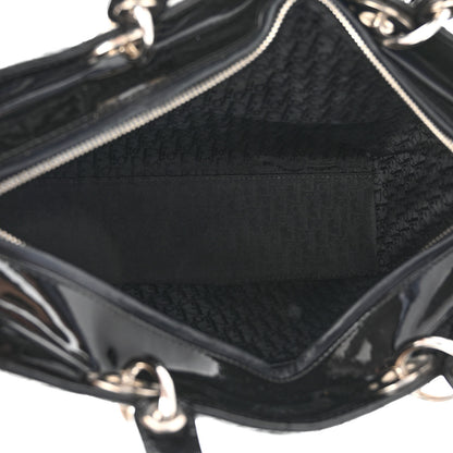 Christian Dior Patent Cannage Large Lady Dior Black 5 of 9