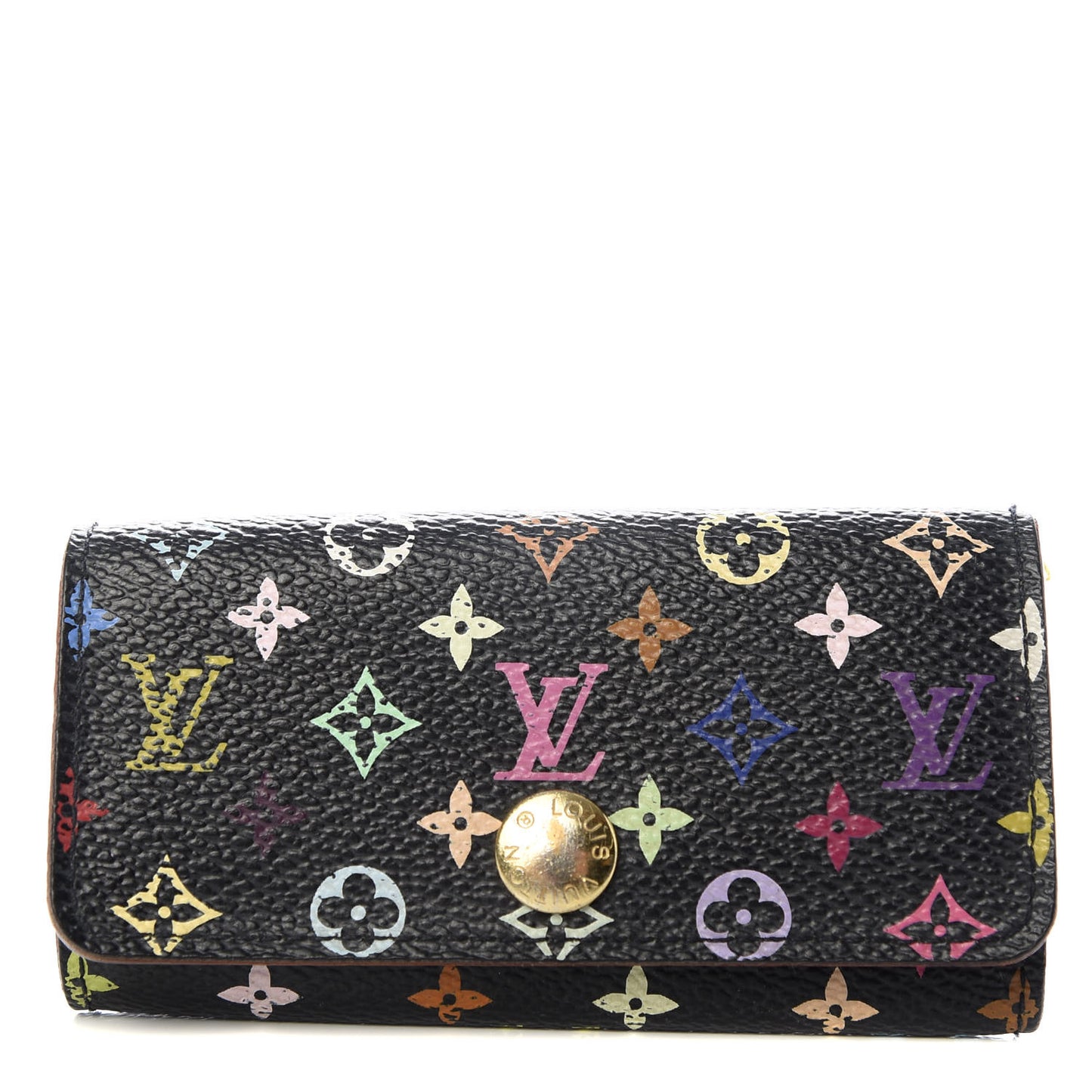 Monogram Multicolor Multicles 4 Key Holder Black