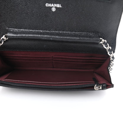 Chanel Caviar Quilted Wallet On Chain WOC Black 5 of 12