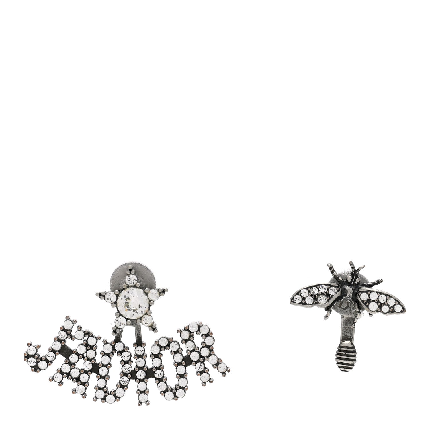 Christian Dior Palladium Crystal J'adior Earrings 1 of 4