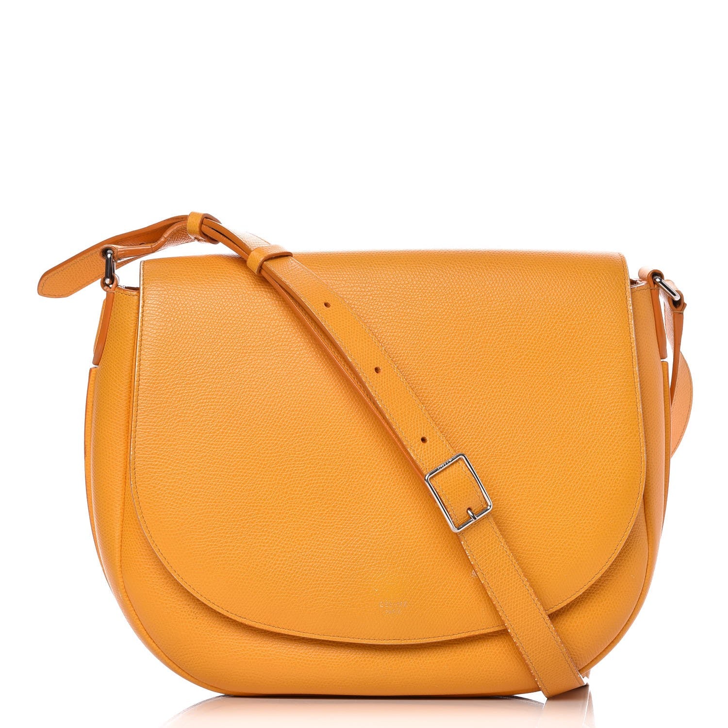 Celine Grained Calfskin Trotteur Messenger Saffron 1 of 18