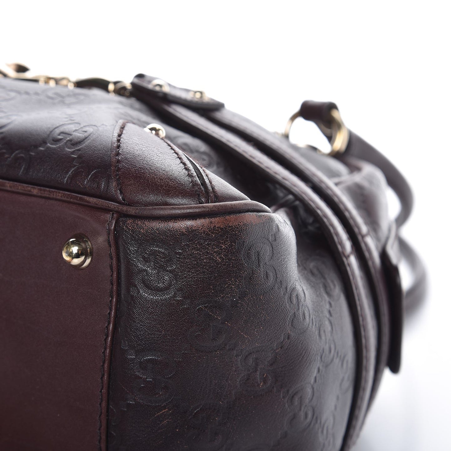 Guccissima Large Wave Boston Dark Brown