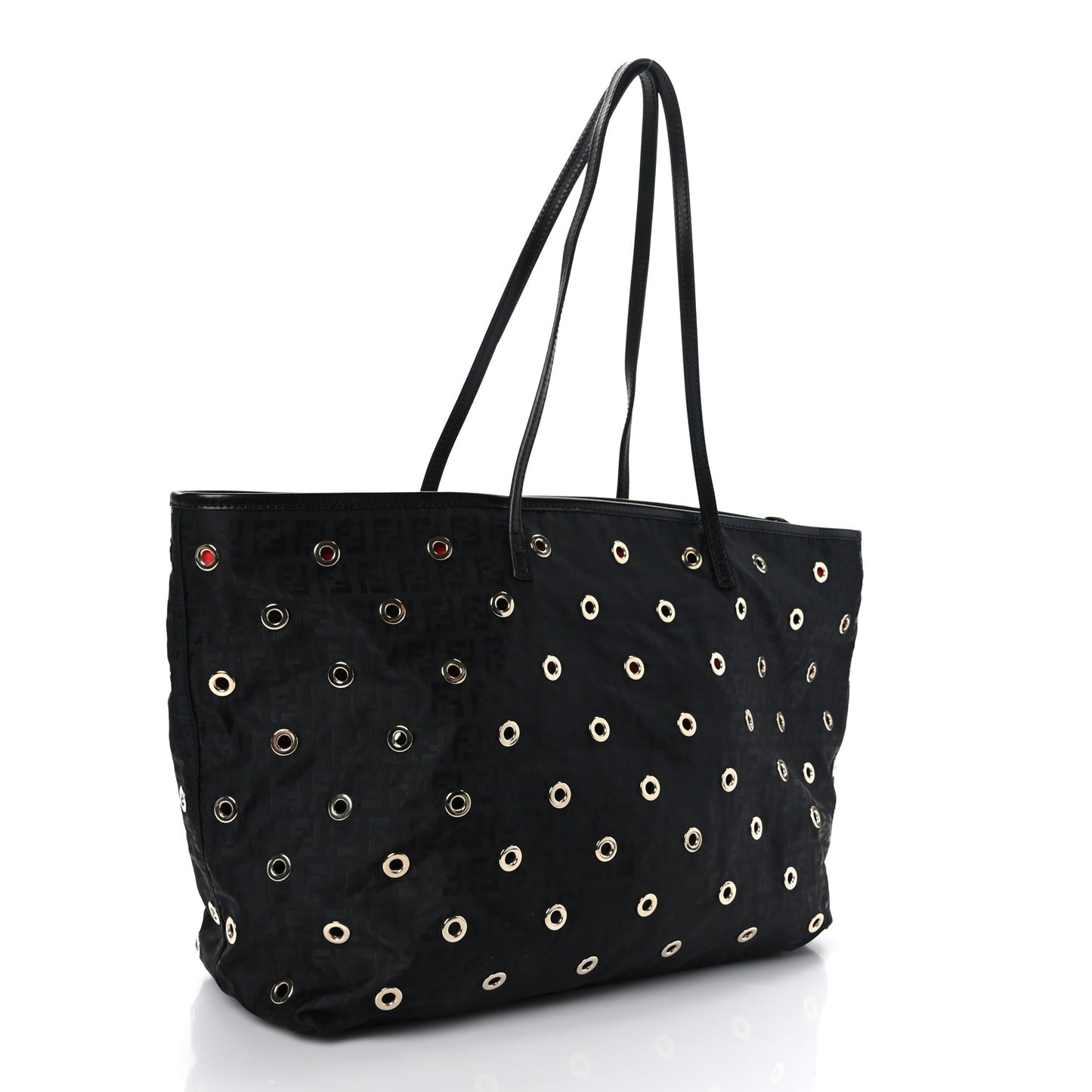 Nylon Zucca Grommet Medium Roll Tote Black