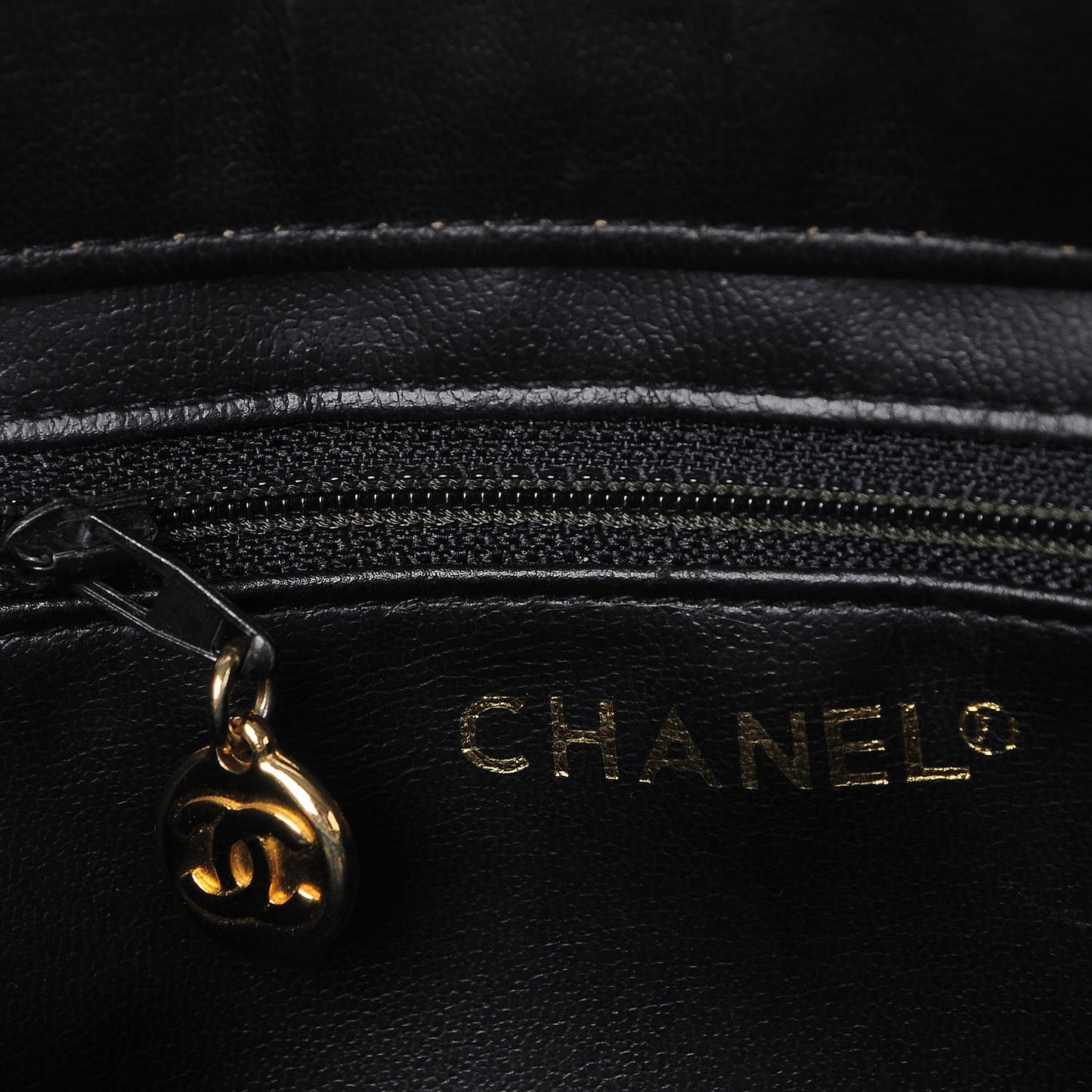 Patent Quilted Shoulder Bag Black