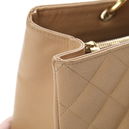 Chanel Caviar Quilted Grand Shopping Tote GST Beige 18 of 22