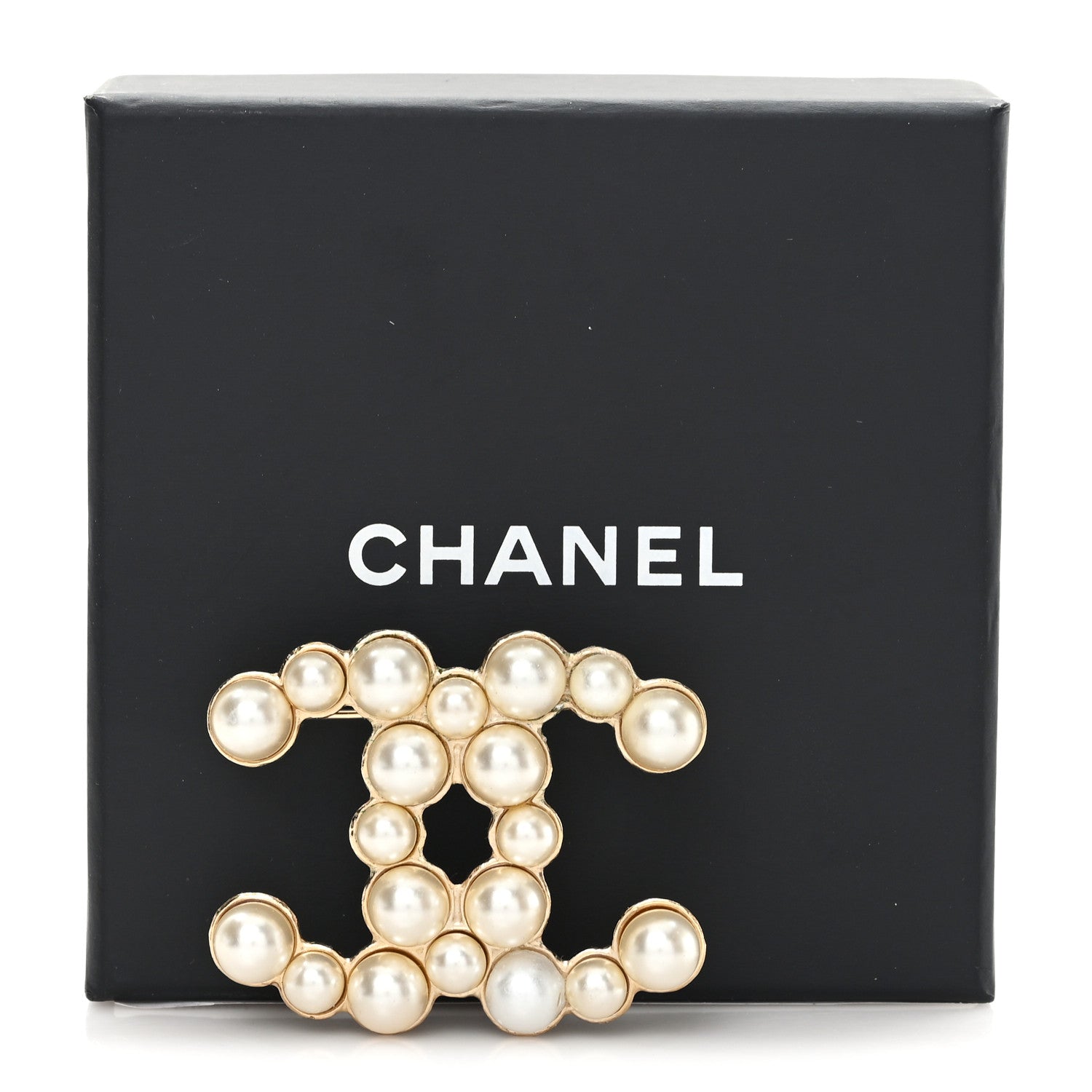 Chanel Pearl CC Brooch Gold Pearly White 4 of 4