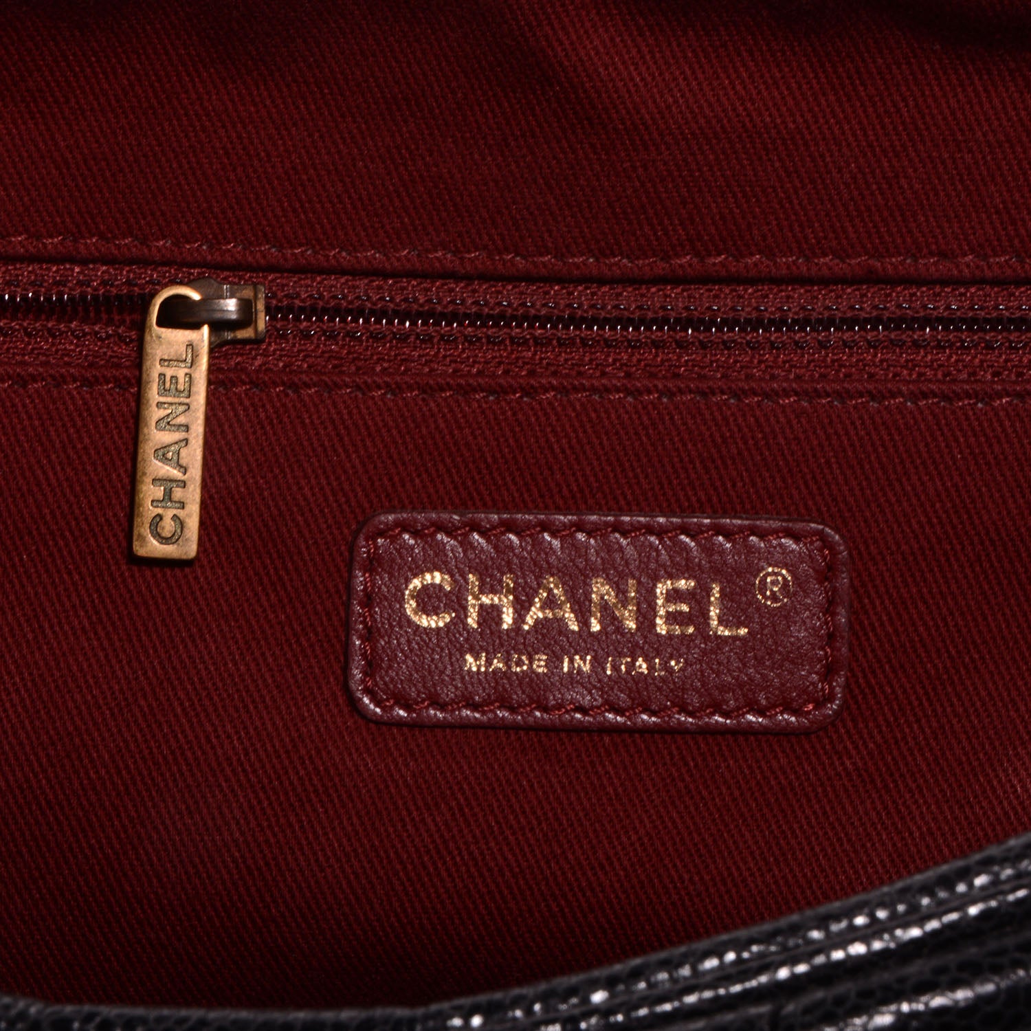 Chanel Crumpled Grained Calfskin Large Shiva Flap Black 7 of 9