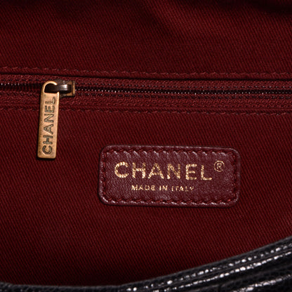 Chanel Crumpled Grained Calfskin Large Shiva Flap Black 7 of 9