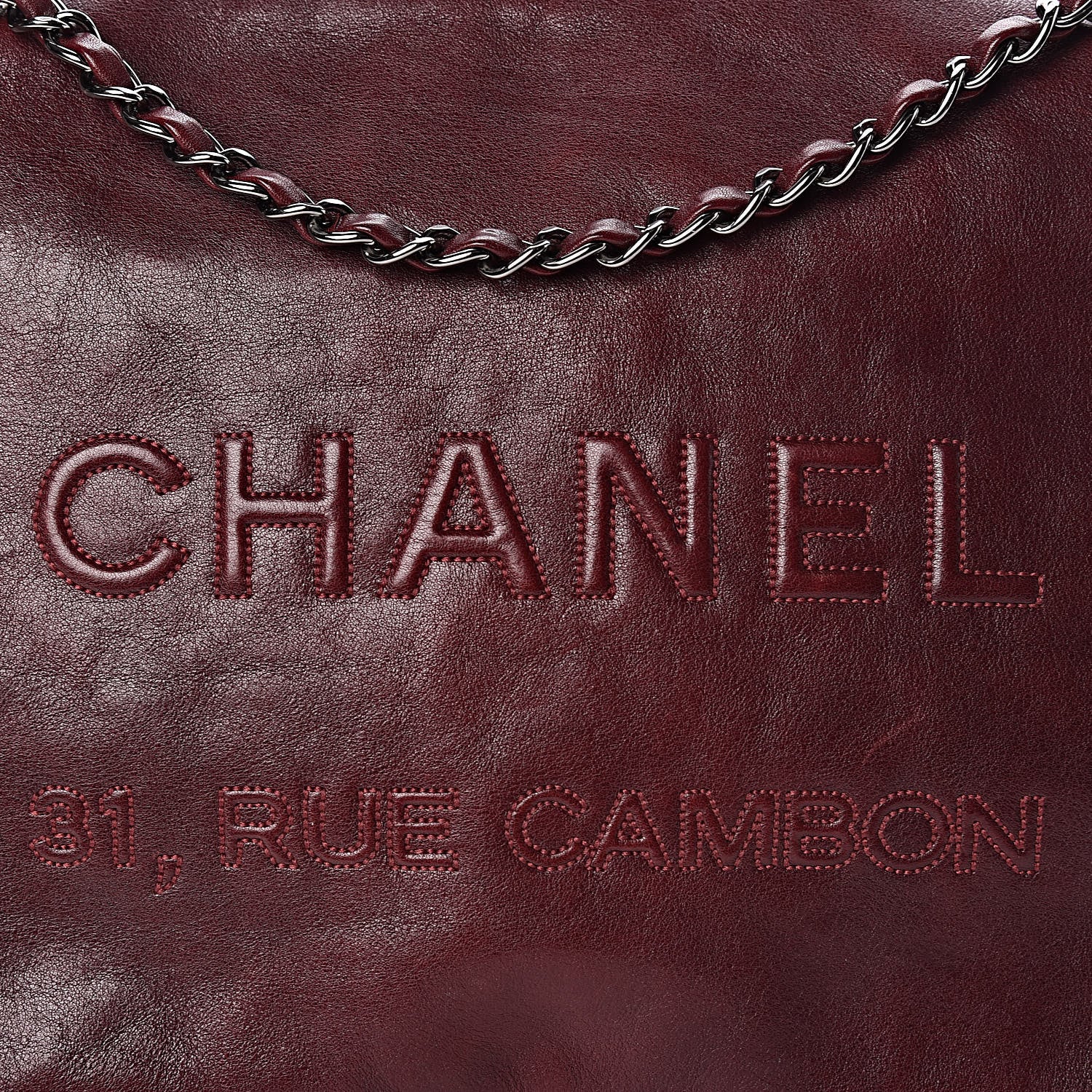 Chanel Calfskin 31 Rue Cambon Flap Shoulder Bag Burgundy 10 of 10