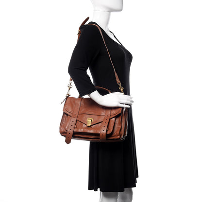Proenza Schouler Lambskin Medium PS1 Satchel Saddle 2 of 9